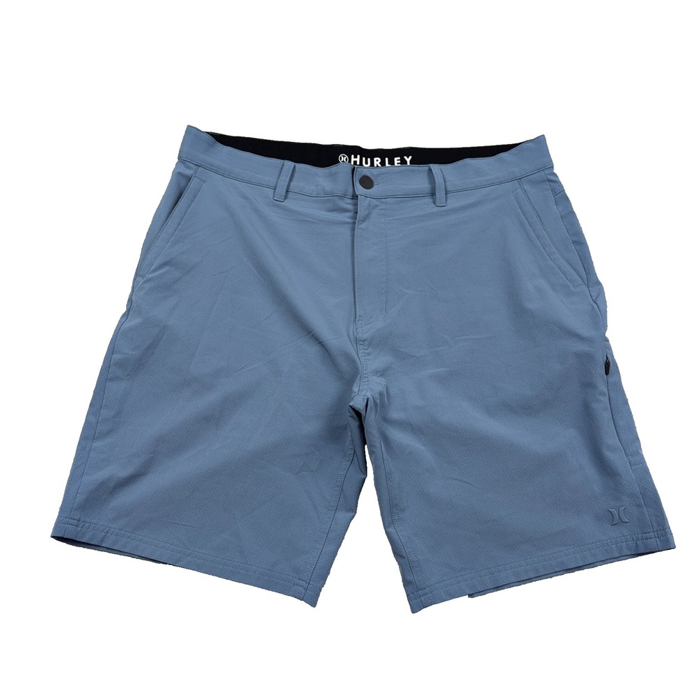 Hurley Chino Shorts Men 38 Blue Performance Hybrid Golf Wicking Skate Adult